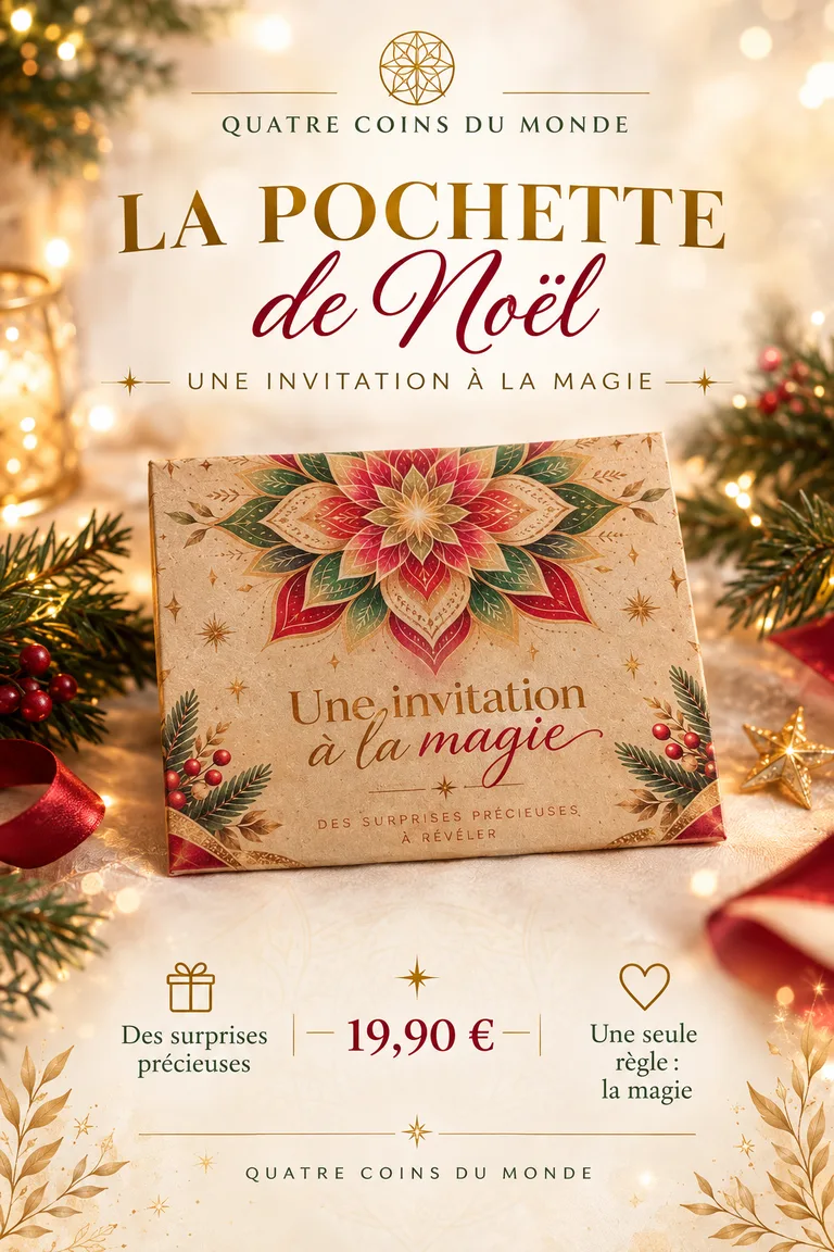 Affiche de la pochette de Noël des Quatre Coins du Monde à 19,90 €, une invitation à la magie