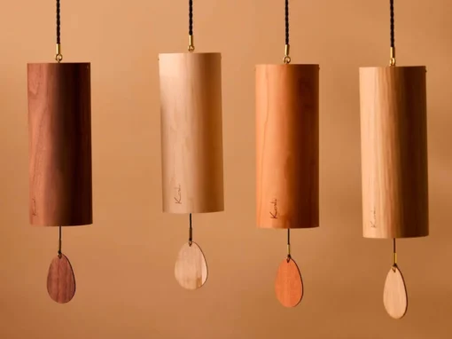 Les quatre carillons Koshi de la nouvelle collection : Ocean, River, Forest et Mountain