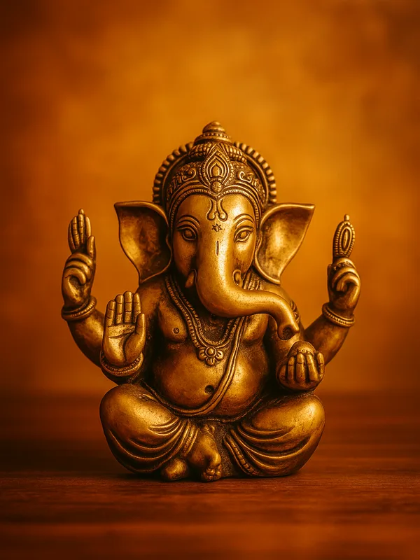 Statuette de Ganesh en laiton, artisanat népalais